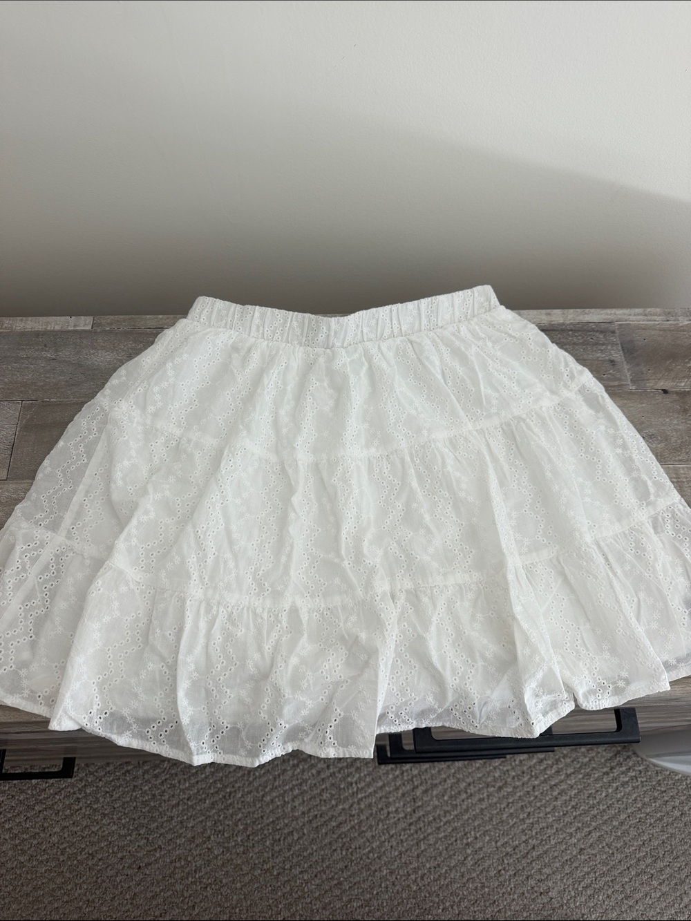 Wild Fable White Embroidered Skirt
